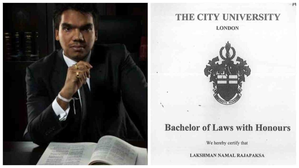 நாமலின் பட்டம் போலி!