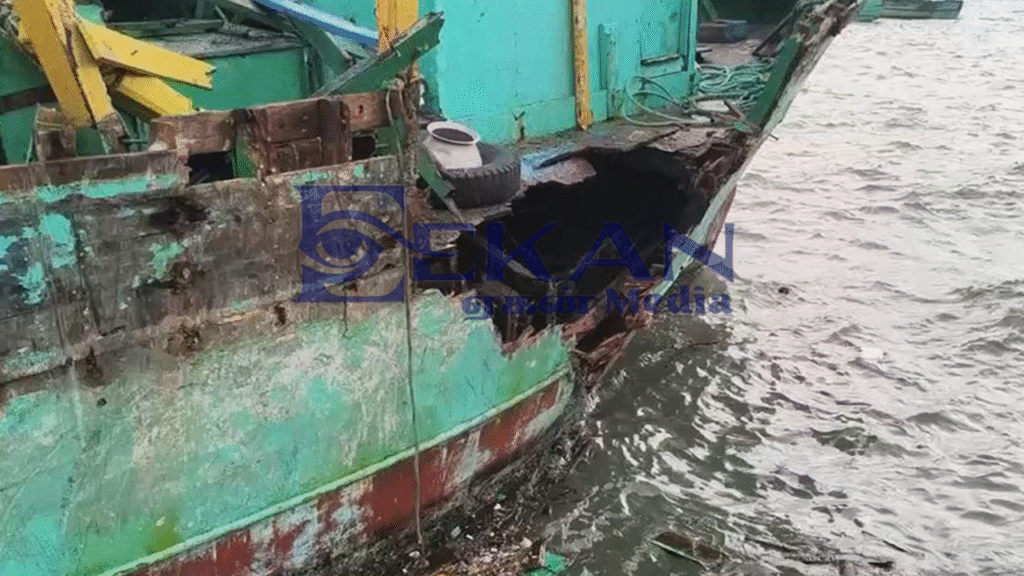 கடல் சீற்றத்தினால் ராமேஸ்வரம் துறைமுகத்தில் விசைப்படகுகள் சேதம்!