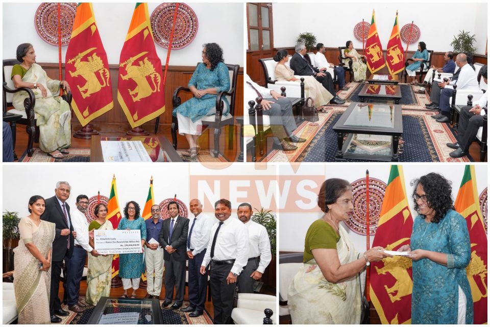 பிரதமர் ஹரிணியிடம் நன்கொடையாக சந்திரிகா கையளித்த 250 மில்லியன் பணம்