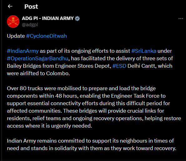 இந்திய இராணுவ பொறியியலாளர் கொழும்பில், ஜேசிபி இயந்திரங்களுடன் விமானம்!
