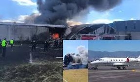 மெக்சிக்கோ விமான விபத்தில் ஐவர் பலி !