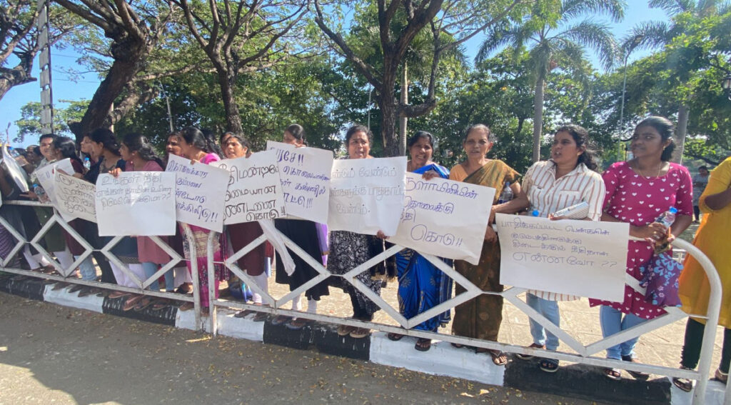 பெண்கள் கடத்தப்பட்ட கொலை – முன்னெடுக்கப்பட்ட பாரிய போராட்டம்