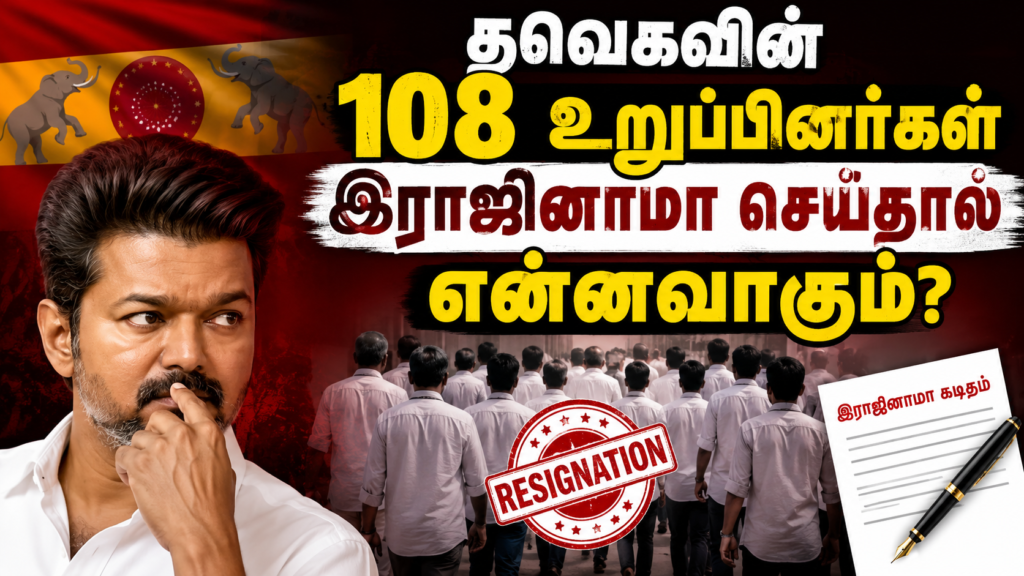 தவெகவின் 108 உறுப்பினர்கள் இராஜினாமா செய்தால் என்னவாகும்?