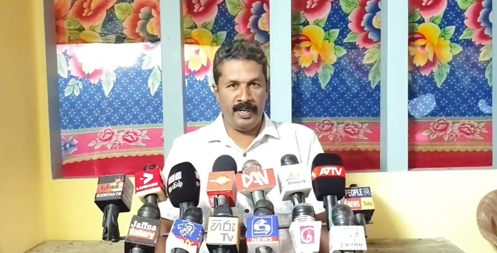 வடமாகாண கடற்தொழிலாளர் இணையத்தின் உறுப்பினர் அன்னலிங்கம் அன்னராசாவின் ஊடக சந்திப்பு.